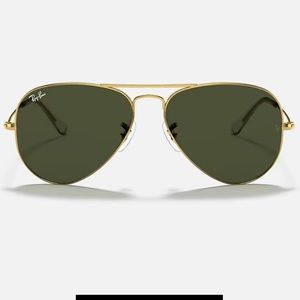 Brand new, unisex, NEVER worn, BRAND NEW aviator large metal green lens